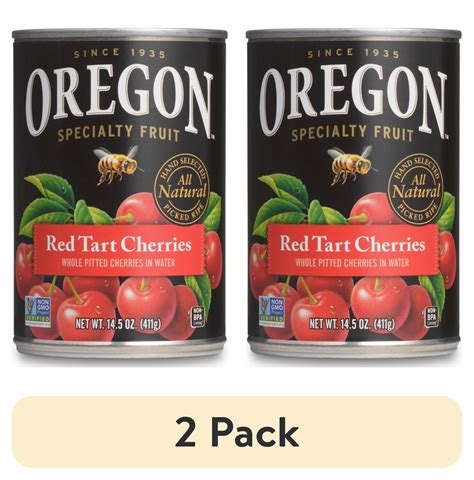 Oregon Specialty Fruit Red Tart Cherries in Water, 14.5 oz Can.